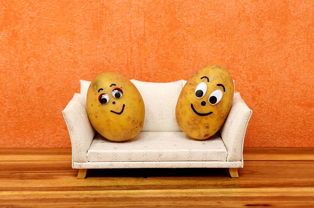 brambory na gauči